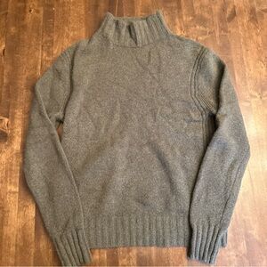 J Crew Womens M Sweater Green Cozy Warm Soft Turtleneck Office Travel Preppy